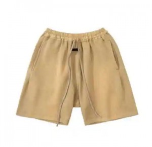 Essentials 7th Kollektion Thick Baumwoll Streetwear Kurze Hose Beige | 0548-QSPOM