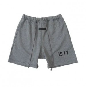 Essentials 8th Kollektion 1977 Flocking Letter Kurze Hose Grau | 6835-SVMPX