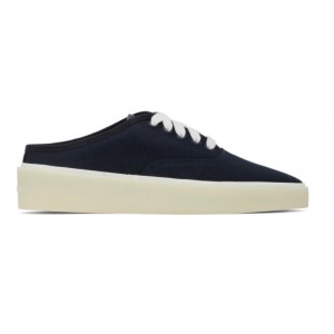 Essentials Fear Of God Canvas 101 Backless Sneakers Navy | 9241-WNQGA