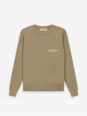 Essentials Fear of God Crewneck Sweatshirt Braun | 1046-DTIAB