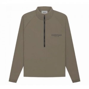 Essentials Fear of God Half Zip Track Jacken Gray | 3709-OKEVU