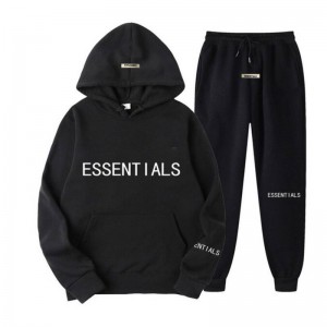 Essentials Fear of God Trainingsanzug Schwarz | 1872-WTLDX