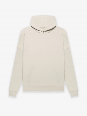 Essentials Fleece Hoodie Beige | 5396-IUHEF