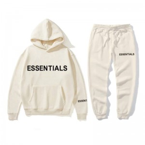 Essentials Spring Mit Kapuze Sweatshirt Trainingsanzug Beige | 4108-FAXUY