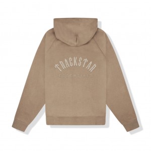Essentials Trackstar Hoodie Braun | 1403-AKPXW