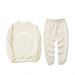 Essentials Trackstar London Logo Relaxed Trainingsanzug Weiß | 6913-WYZIJ