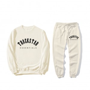 Essentials Trackstar London Logo Relaxed Trainingsanzug Weiß | 8450-XYRQD