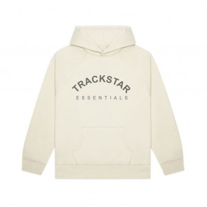 Essentials Trackstar Premium Hoodie Beige | 1563-KPFXU