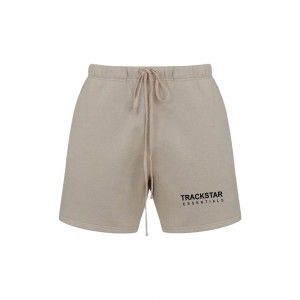 Essentials Trackstar Premium Reflective Kurze Hose Braun | 4573-KQIYF