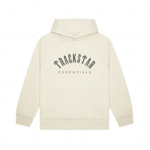 Essentials Trackstar Premium Regular Fit Hoodie Beige | 9543-TCEWL