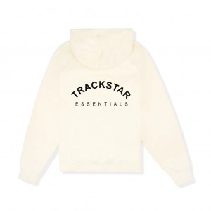 Essentials Trackstar Regular Fit Hoodie Beige | 3190-QSAHF
