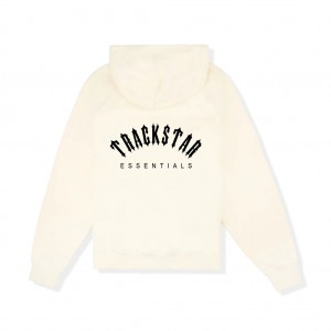 Essentials Trackstar Regular Fit Hoodie Beige | 0623-DEHOK