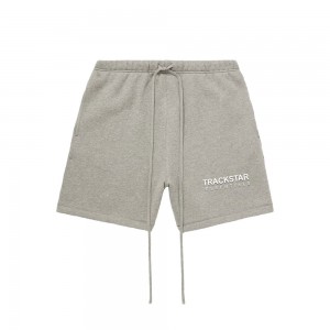 Essentials Trackstar Tab Gerippt Woven Kurze Hose Gray | 6907-ECFYX