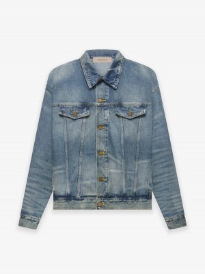 Essentials Trucker Jacken Blau | 3048-TJMWS