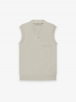 Essentials V Neck Weste Smoke | 6219-VKGZS