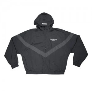 Essentials Zip Anorak Windbreaker Jacken Schwarz | 4379-XUBSE